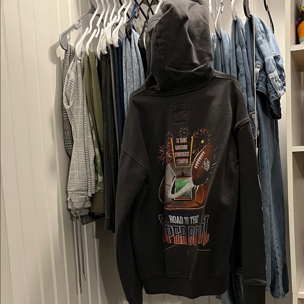 Abercrombie Kids Black Graphic Hoodie